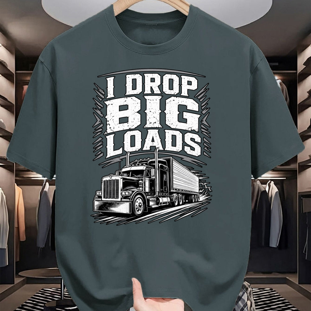 Best Truck Driver Life Shirt, Funny Trucker UnisexT-Shirt/Hoodie/Sweatshirt HLT00 - I Drop Big Loads Funny Trucker Truck Driver Diesel Humor T-Shirt