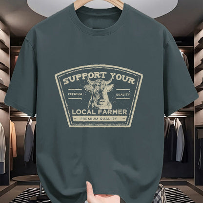 Best Farmer Life Shirt, Funny Farmer UnisexT-Shirt/Hoodie/Sweatshirt HLT00 - Support Your Local Farmer Eat Beef T-Shirt