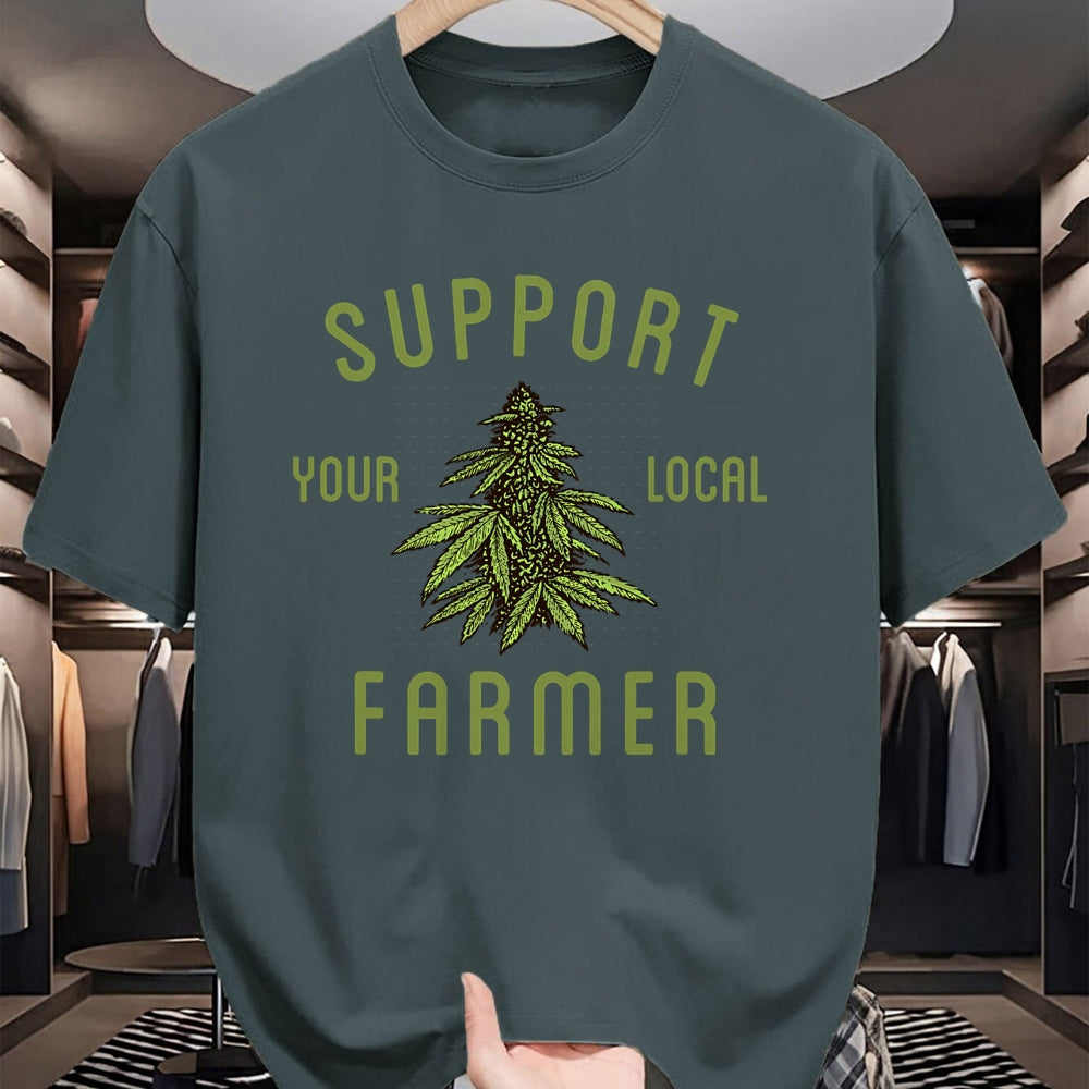 Best Farmer Life Shirt, Funny Farmer UnisexT-Shirt/Hoodie/Sweatshirt HLT00 - Support Your Local Farmer Funny Weed Marijuana Grower 420 T-Shirt