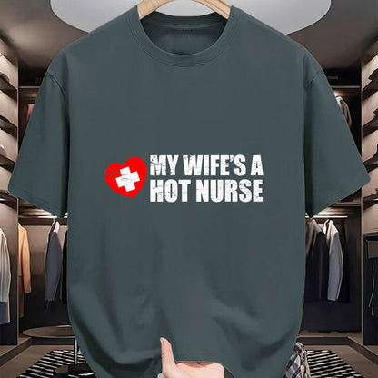 Funny Nurse Shirt, Nurse Unisex T-Shirt/Hoodie/Sweatshirt HLT00 - My Wife Is A Hot Nurse T-Shirt