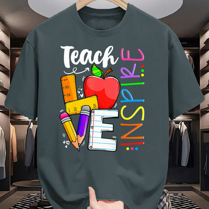 Best Teacher Shirt, Funny Teacher UnisexT-Shirt/Hoodie/Sweatshirt HLT00 - Cute Teach Love and Inspire Men Women Teacher T-Shirt