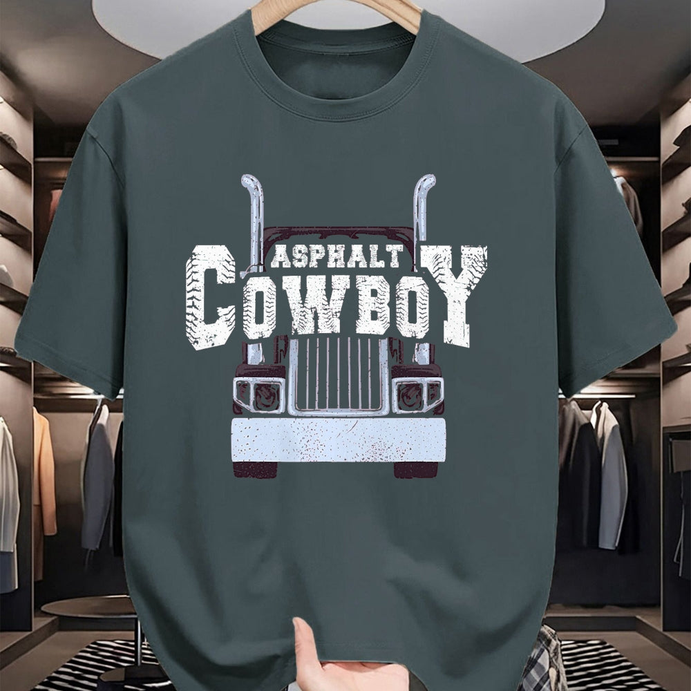 Best Truck Driver Life Shirt, Funny Trucker UnisexT-Shirt/Hoodie/Sweatshirt HLT00 - Asphalt Cowboy Cool Truck Driver Design Trucker T-Shirt, Men, Black, XX-Large