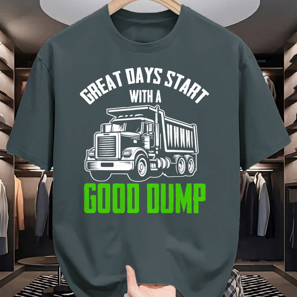 Best Truck Driver Life Shirt, Funny Trucker UnisexT-Shirt/Hoodie/Sweatshirt HLT00 - Great Days Start With A Good Dump Garbage Truck Driver T-Shirt