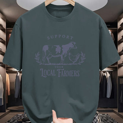 Best Farmer Life Shirt, Funny Farmer UnisexT-Shirt/Hoodie/Sweatshirt HLT00 - Support Your Local Cattle Rancher Farmer Country Farm Life T-Shirt
