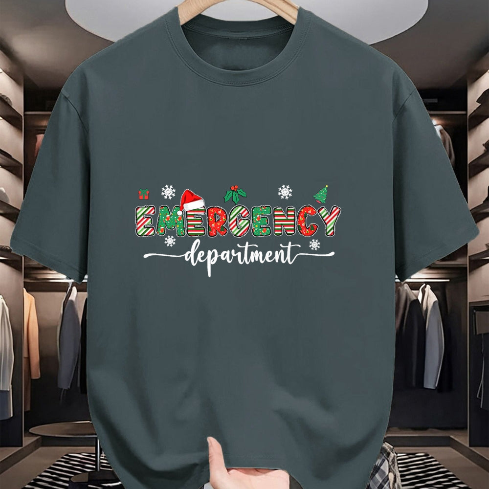 Funny Nurse Shirt, Nurse Unisex T-Shirt/Hoodie/Sweatshirt HLT00 - Groovy Emergency Department Christmas Santa ER Crew Nurse T-Shirt