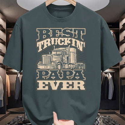 Best Truck Driver Life Shirt, Funny Trucker UnisexT-Shirt/Hoodie/Sweatshirt HLT00 - Best Truckin Papa Semi Truck Driver Trucker Life T-Shirt