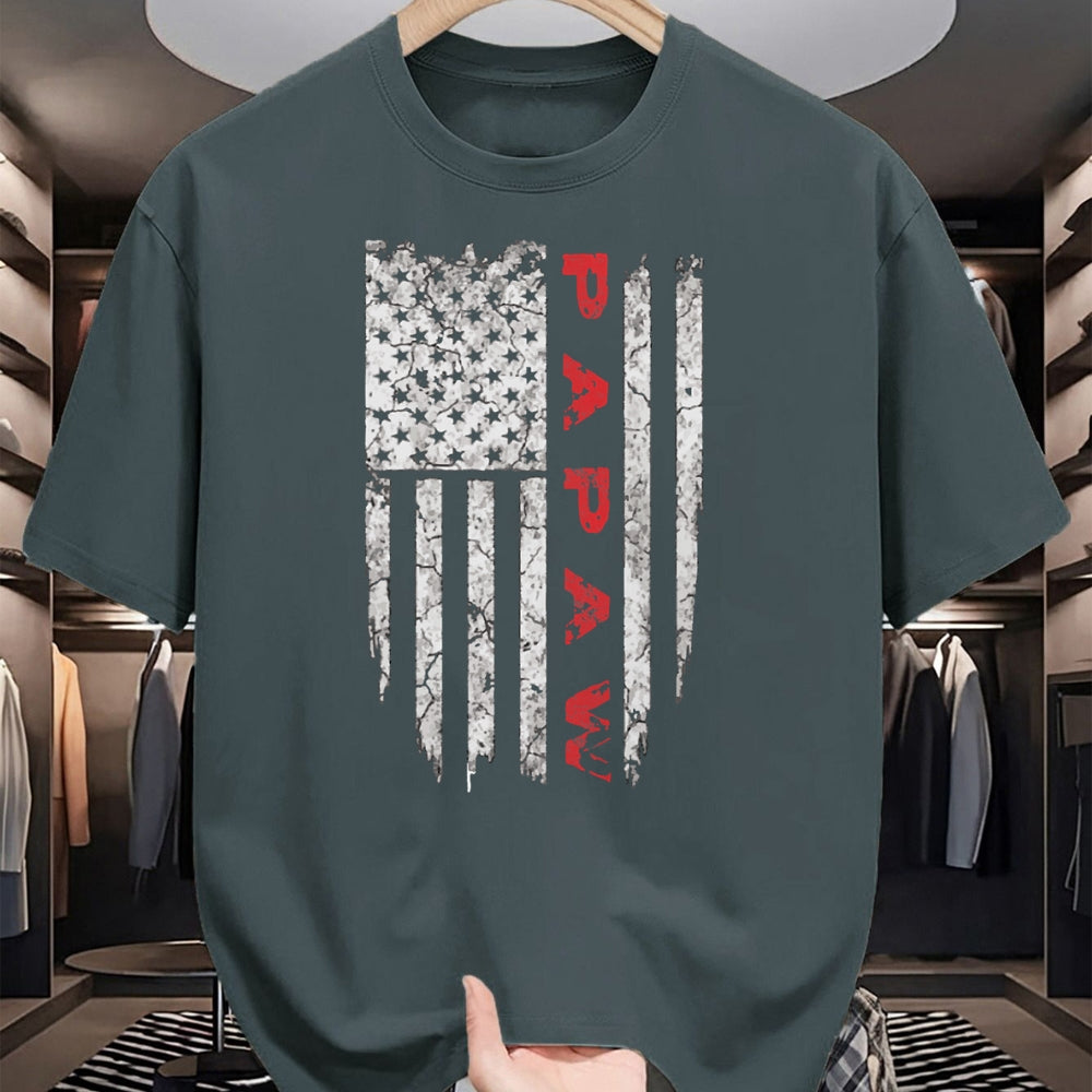 Best Grandpa Shirt, Proud Grandpa Unisex T-Shirt/Hoodie/Sweatshirt HLT00 - Papaw American Flag Grandpa Gifts Men T-Shirt