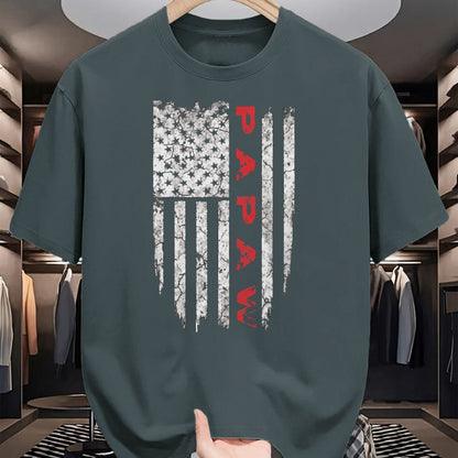 Best Grandpa Shirt, Proud Grandpa Unisex T-Shirt/Hoodie/Sweatshirt HLT00 - Papaw American Flag Grandpa Gifts Men T-Shirt