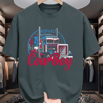 Best Truck Driver Life Shirt, Funny Trucker UnisexT-Shirt/Hoodie/Sweatshirt HLT00 - Asphalt Cowboy Cool Truck Driver Design Trucker T-Shirt, Men, Black, X-Large