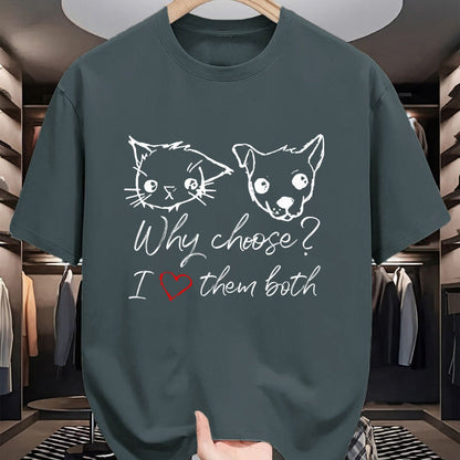 Cat Love Shirt, Funny Cat Lover Gift UnisexT-Shirt/Hoodie/Sweatshirt HLT00 - Cat and Dog Lover I Love Puppies and Kittens T-Shirt (1)