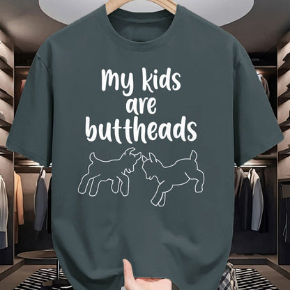 Best Farmer Life Shirt, Funny Farmer UnisexT-Shirt/Hoodie/Sweatshirt HLT00 - My Kids are Buttheads Goat Mom Farmer T-Shirt