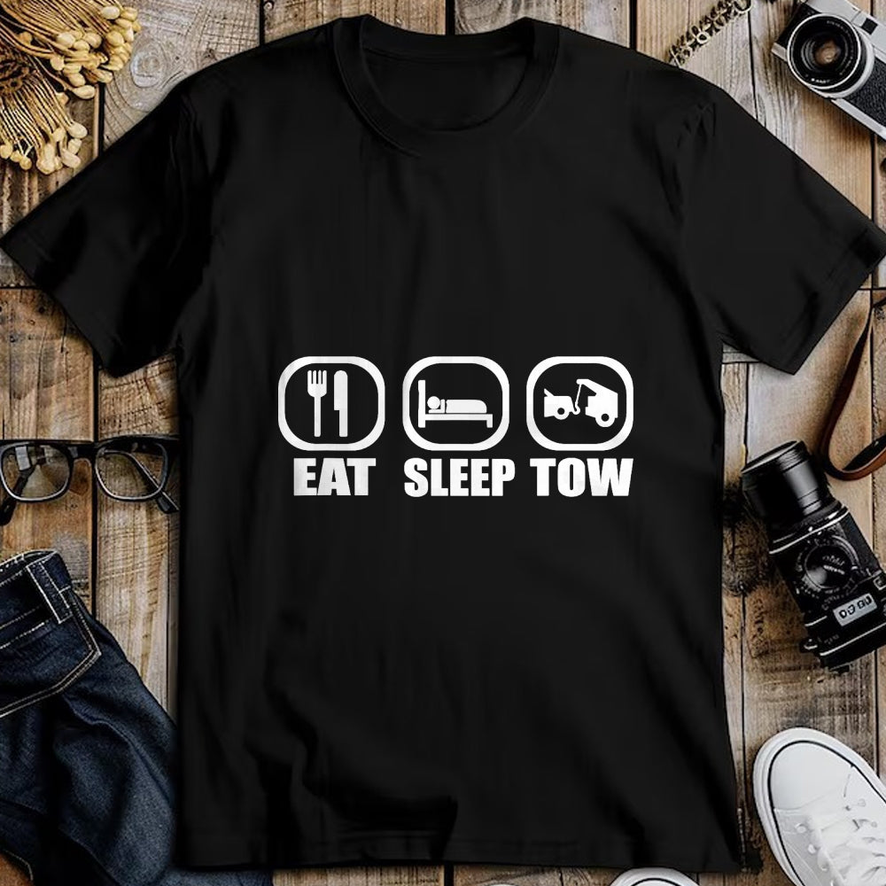 Best Truck Driver Life Shirt, Funny Trucker UnisexT-Shirt/Hoodie/Sweatshirt HLT00 - Eat Sleep Tow Tow Truck Driver Funny Towing Wrecker T-Shirt