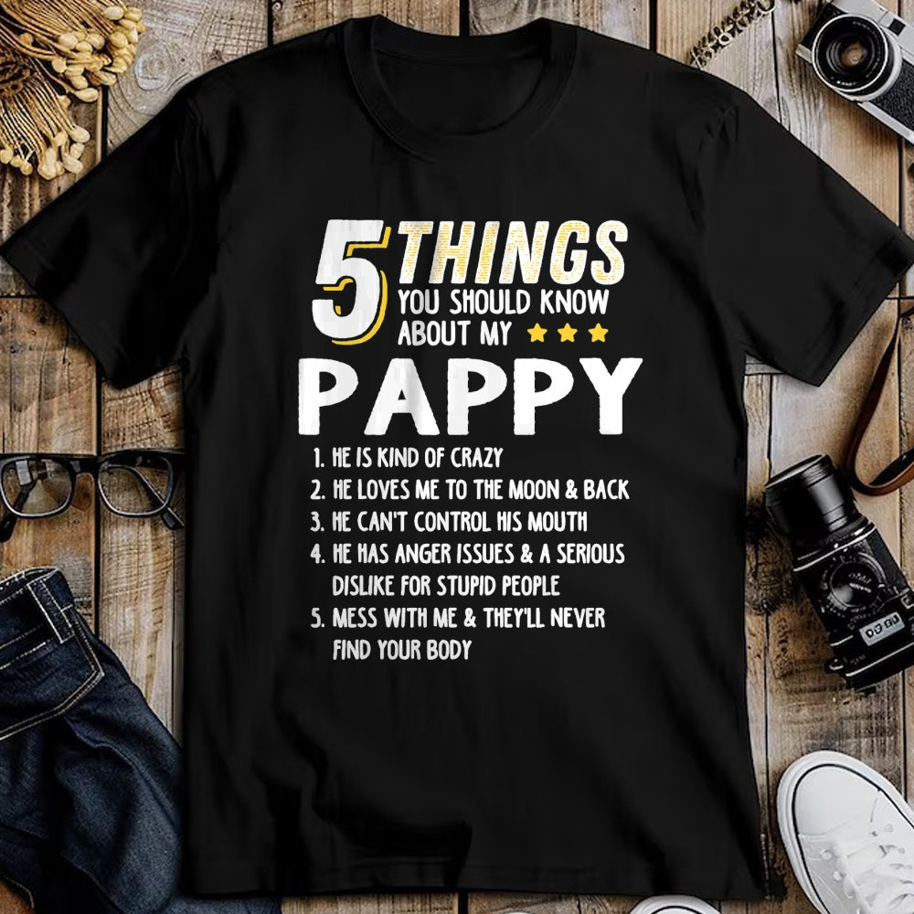 Best Grandpa Shirt, Proud Grandpa Unisex T-Shirt/Hoodie/Sweatshirt HLT00 - Funny 5 Things Grandpa Pappy Shirt Crazy Gift Idea T-Shirt