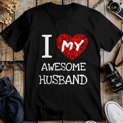 Best Wife Shirt, Wife and Husband Unisex T-Shirt/Hoodie/Sweatshirt HLT00 - I Love My Awesome Husband T-Shirt for Women Gift T-Shirt