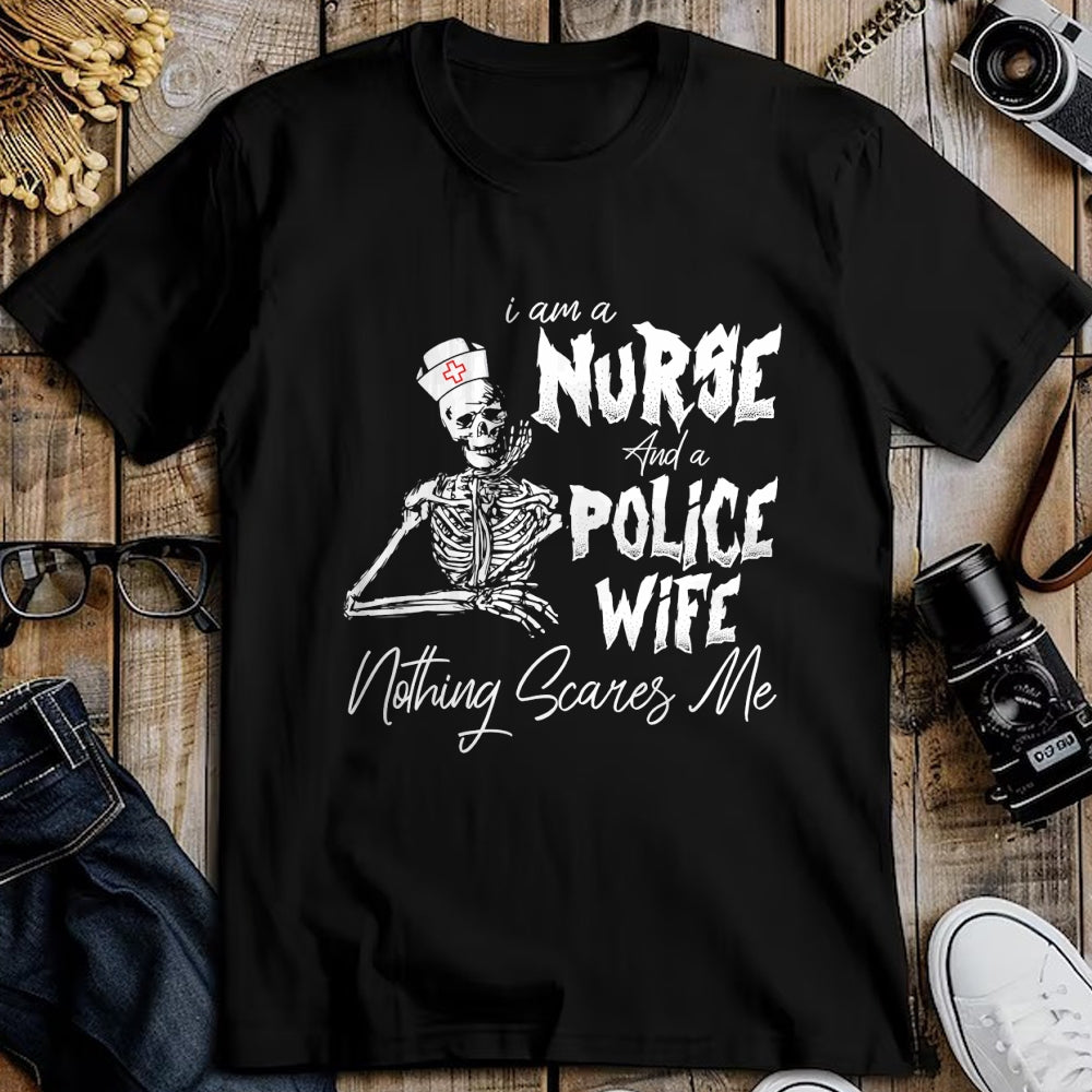 Funny Nurse Shirt, Nurse Unisex T-Shirt/Hoodie/Sweatshirt HLT00 - I’m A Mom Grandma And A Retired Nurse Nothing Scares Me T-Shirt