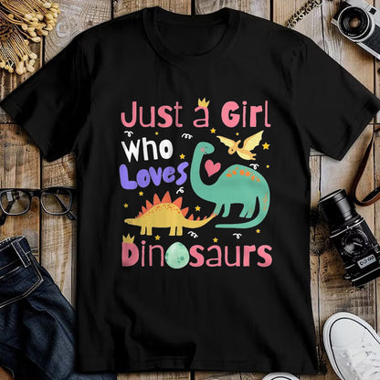 Best Dinosaur Lover Shirt, Funny Dinosaur UnisexT-Shirt/Hoodie/Sweatshirt HLT00 - Just a Girl Who Loves Dinosaurs Kid Teen Toddlers Women Dino T-Shirt, Men, Black, 3X-Large