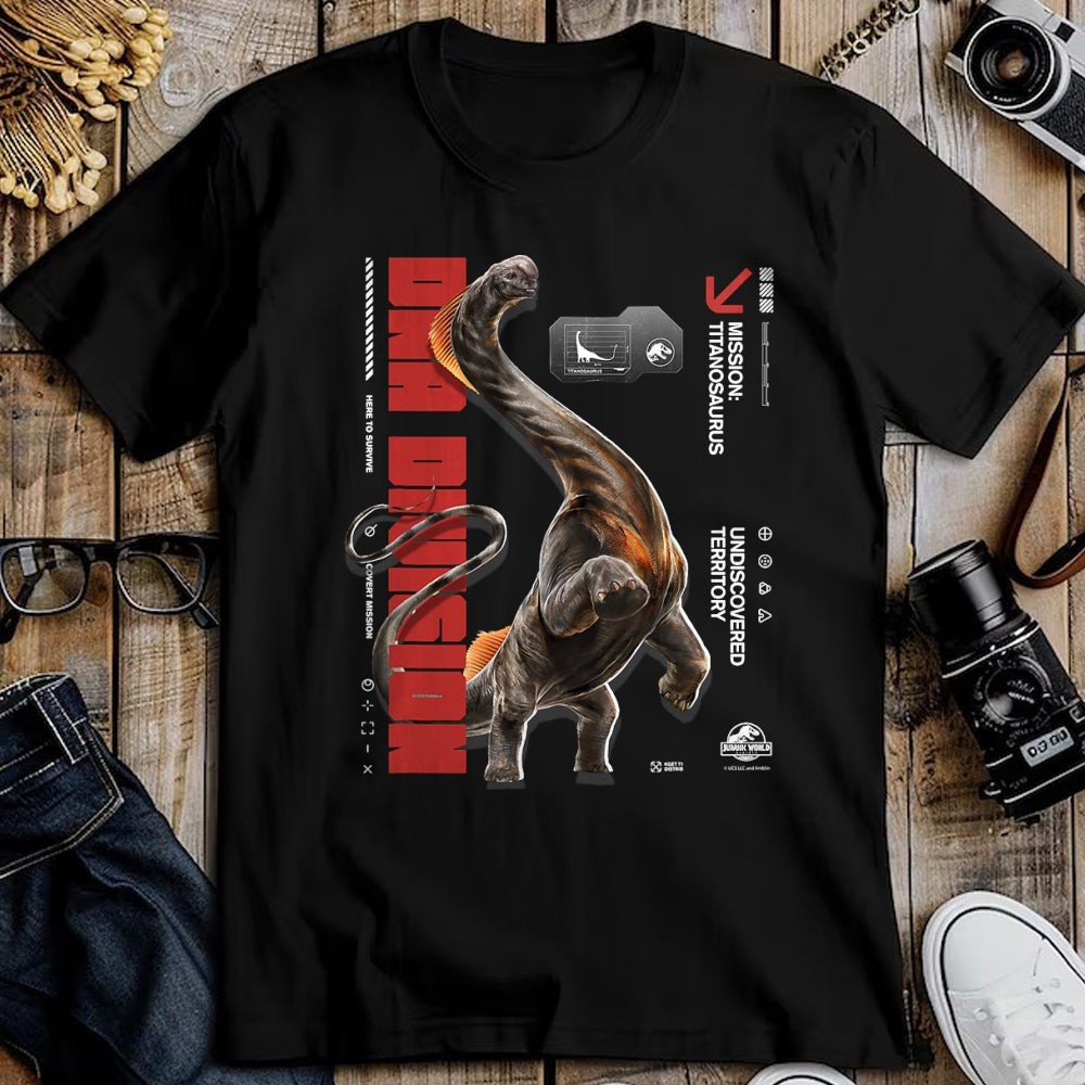 Best Dinosaur Lover Shirt, Funny Dinosaur UnisexT-Shirt/Hoodie/Sweatshirt HLT00 - Jurassic World Rebirth Titanosaurus DNA Division T-Shirt