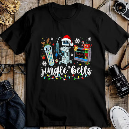 Funny Nurse Shirt, Nurse Unisex T-Shirt/Hoodie/Sweatshirt HLT00 - Funny Jingle Bells Telemetry Nurse Christmas Tech Nursing T-Shirt