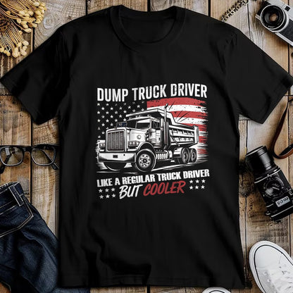 Best Truck Driver Life Shirt, Funny Trucker UnisexT-Shirt/Hoodie/Sweatshirt HLT00 - Truck Driver Construction Site US Flag Dump Truck T-Shirt