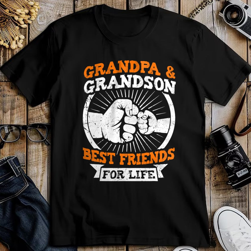 Best Grandpa Shirt, Proud Grandpa Unisex T-Shirt/Hoodie/Sweatshirt HLT00 - Grandpa and Grandson Best Friends for Life Grandfather T-Shirt