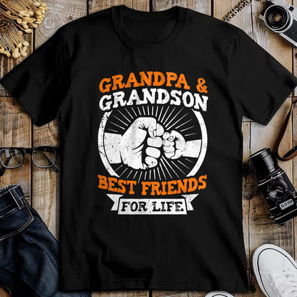 Best Grandpa Shirt, Proud Grandpa Unisex T-Shirt/Hoodie/Sweatshirt HLT00 - Grandpa and Grandson Best Friends for Life Grandfather T-Shirt