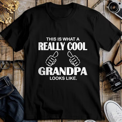 Best Grandpa Shirt, Proud Grandpa Unisex T-Shirt/Hoodie/Sweatshirt HLT00 - This Is What A Really Cool Grandpa Looks Like Funny T-Shirt T-Shirt