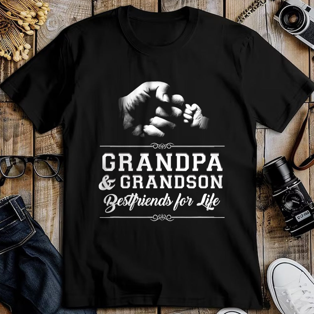 Best Grandpa Shirt, Proud Grandpa Unisex T-Shirt/Hoodie/Sweatshirt HLT00 - Grandfather Grandson Friends Fist Bump Shirt Grandpa Grandad T-Shirt