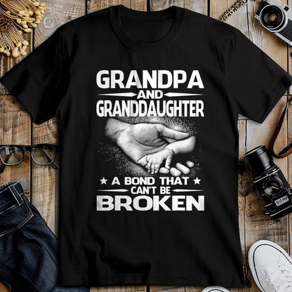 Best Grandpa Shirt, Proud Grandpa Unisex T-Shirt/Hoodie/Sweatshirt HLT00 - Grandpa And Granddaughter A Bond That Can't Be Broken T-Shirt (1)