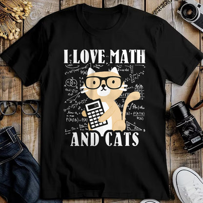 Cat Love Shirt, Funny Cat Lover Gift UnisexT-Shirt/Hoodie/Sweatshirt HLT00 - Math Kitty Cat I Love Math and Cats Mathematics Math T-Shirt for Men Women Kids