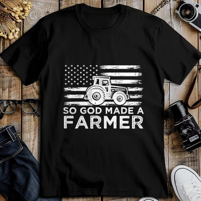 Best Farmer Life Shirt, Funny Farmer UnisexT-Shirt/Hoodie/Sweatshirt HLT00 - American Flag So God Made A Farmer 4th Of July T-Shirt (1)