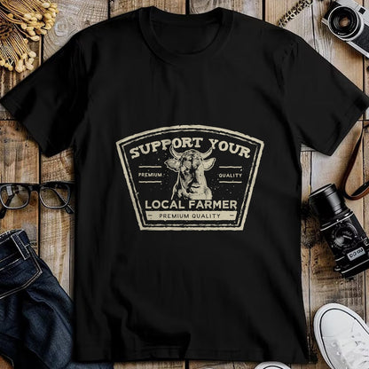 Best Farmer Life Shirt, Funny Farmer UnisexT-Shirt/Hoodie/Sweatshirt HLT00 - Support Your Local Farmer Eat Beef T-Shirt