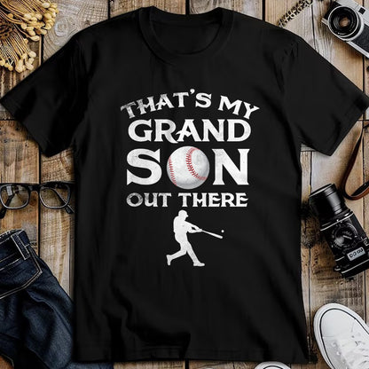Best Grandpa Shirt, Proud Grandpa Unisex T-Shirt/Hoodie/Sweatshirt HLT00 - That's My Grandson Out There Baseball T-shirt Papa Tee Mimi T-Shirt