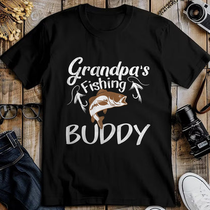 Best Grandpa Shirt, Proud Grandpa Unisex T-Shirt/Hoodie/Sweatshirt HLT00 - Grandpa's Fishing Buddy Grandson Granddaughter T-Shirt