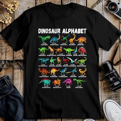 Best Dinosaur Lover Shirt, Funny Dinosaur UnisexT-Shirt/Hoodie/Sweatshirt HLT00 - Types of Dinosaurs Alphabet A-Z ABC Dino Identification T-Shirt Small