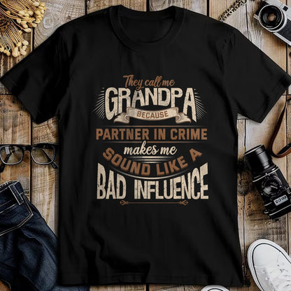 Best Grandpa Shirt, Proud Grandpa Unisex T-Shirt/Hoodie/Sweatshirt HLT00 - Funny Grandpa, Partner in Crime Phrase, Granddad Humor T-Shirt (1)