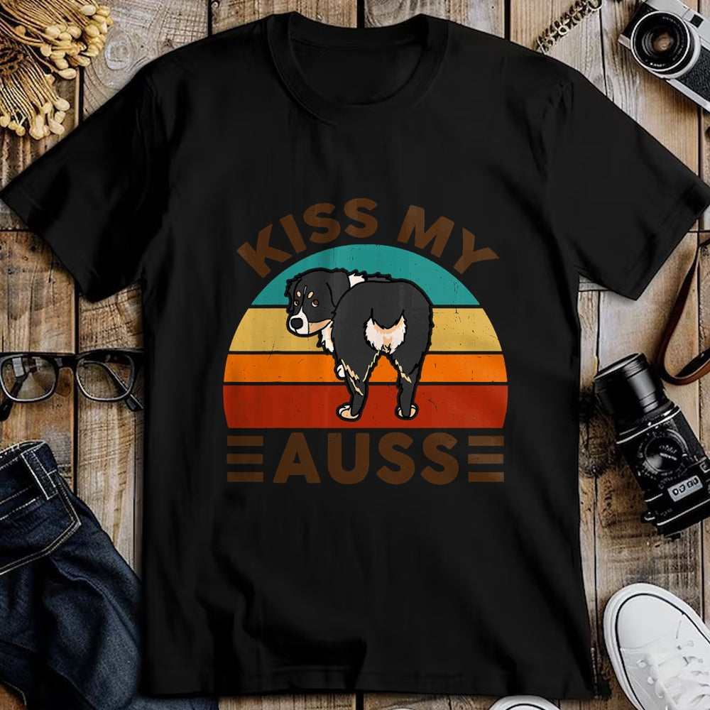 Dog Love Shirt, Dog Lover Gift T-Shirt/Hoodie/Sweatshirt HLT00 - Mini Australian Shepherd Kiss My Auss Funnny Dog Mom Dad T-Shirt