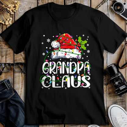 Best Grandpa Shirt, Proud Grandpa Unisex T-Shirt/Hoodie/Sweatshirt HLT00 - Grandpa Claus Shirt Christmas Lights Pajama Family Matching T-Shirt