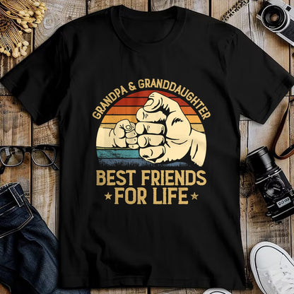 Best Grandpa Shirt, Proud Grandpa Unisex T-Shirt/Hoodie/Sweatshirt HLT00 - Grandpa Granddaughter Matching Family Shirt Fist Bump T-Shirt