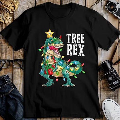 Best Dinosaur Lover Shirt, Funny Dinosaur UnisexT-Shirt/Hoodie/Sweatshirt HLT00 - Dinosaur Christmas Tree Rex Pajamas Men Boys Xmas Lights T-Shirt Small