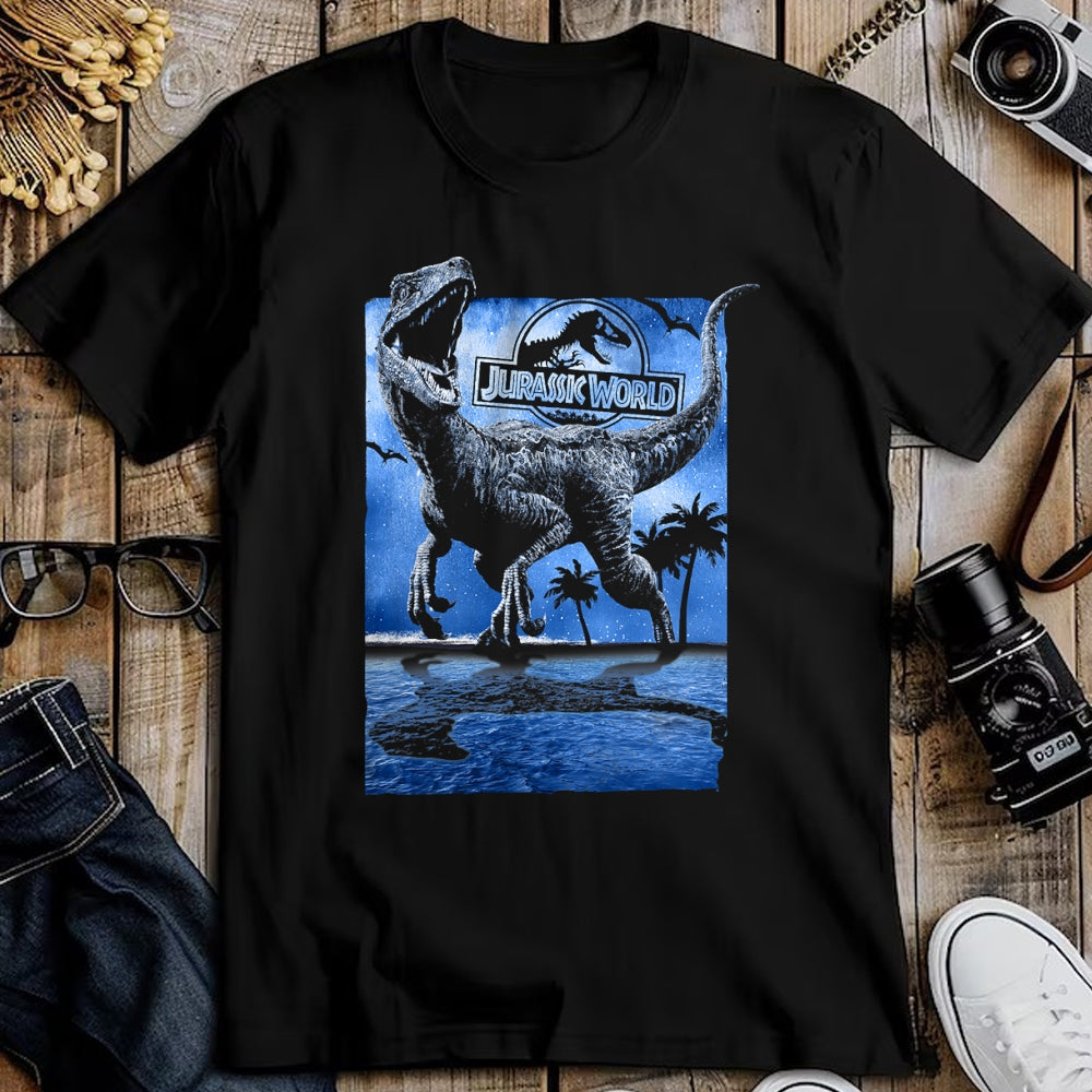 Best Dinosaur Lover Shirt, Funny Dinosaur UnisexT-Shirt/Hoodie/Sweatshirt HLT00 - Jurassic World Raptor Moon Light Logo Graphic T-Shirt T-Shirt