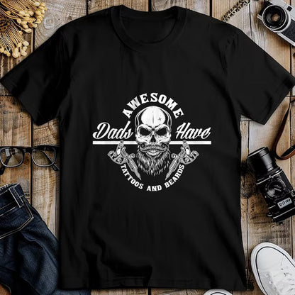 Best Wife Shirt, Wife and Husband Unisex T-Shirt/Hoodie/Sweatshirt HLT00 - Awesome Dads Have Tattoos And Beards Funny Father Dad T-Shirt