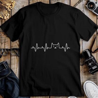 Cat Love Shirt, Funny Cat Lover Gift UnisexT-Shirt/Hoodie/Sweatshirt HLT00 - Cat Heartbeat Love Cats Women_s Girls Cat Lover T-Shirt
