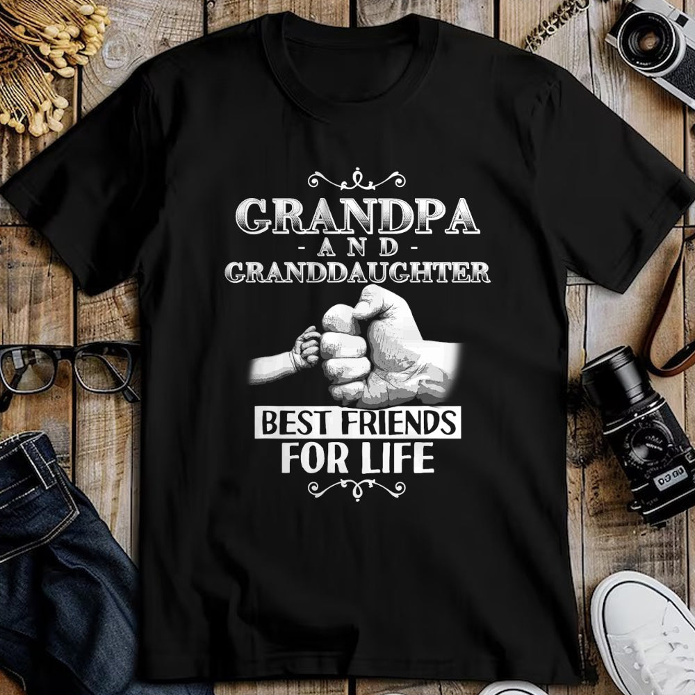 Best Grandpa Shirt, Proud Grandpa Unisex T-Shirt/Hoodie/Sweatshirt HLT00 - Grandpa and Granddaughter Best Friends For Life Matching T-Shirt T-Shirt (1)