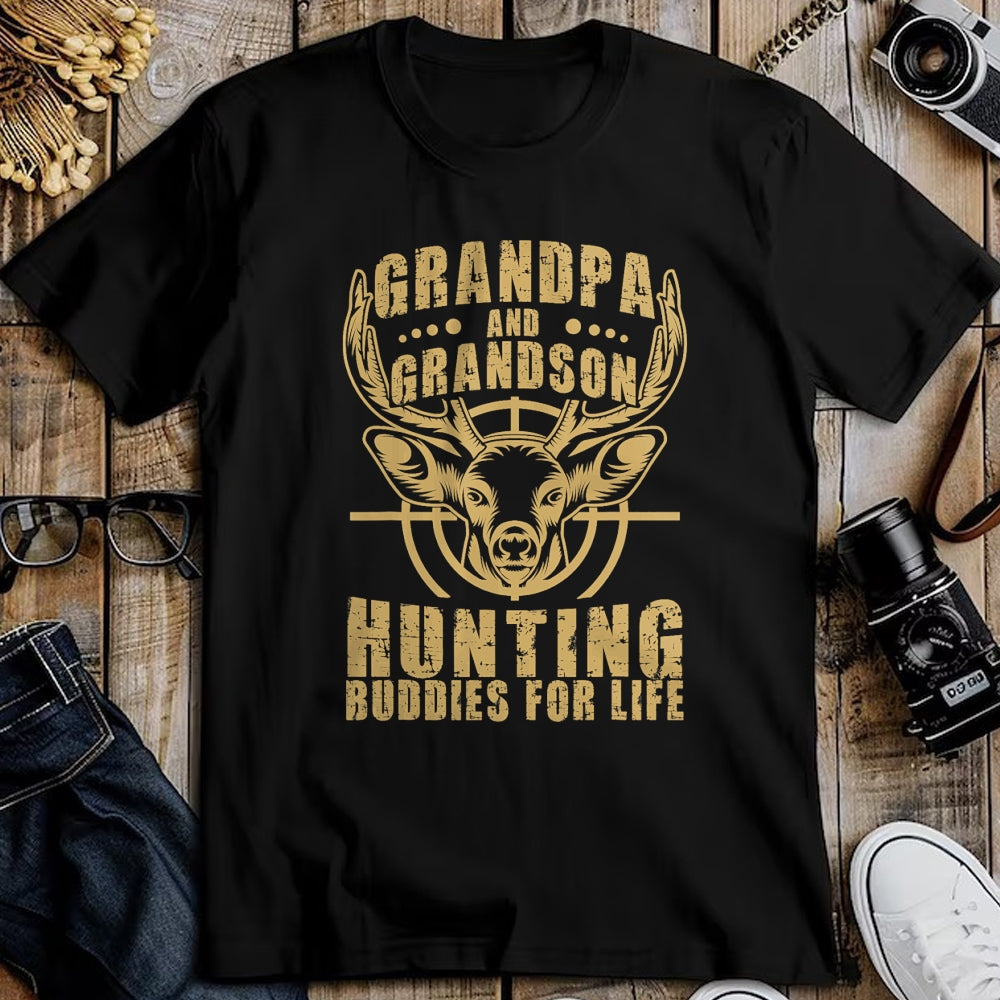 Best Grandpa Shirt, Proud Grandpa Unisex T-Shirt/Hoodie/Sweatshirt HLT00 - Hunting Buddy Grandpa And Grandson Hunting Buddies T-Shirt