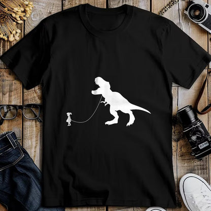 Best Dinosaur Lover Shirt, Funny Dinosaur UnisexT-Shirt/Hoodie/Sweatshirt HLT00 - T-Rex Dinosaur Pet on a Leach led by a Girl T-Shirt