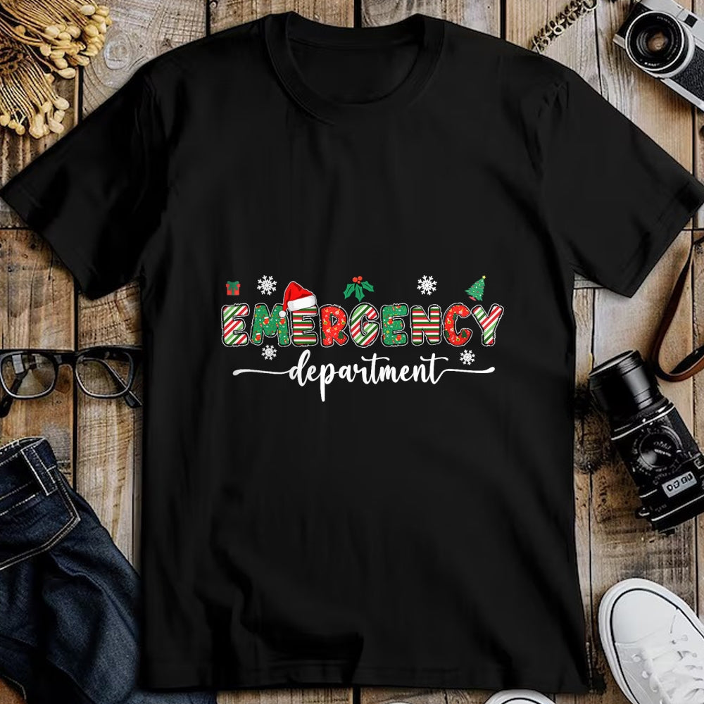 Funny Nurse Shirt, Nurse Unisex T-Shirt/Hoodie/Sweatshirt HLT00 - Groovy Emergency Department Christmas Santa ER Crew Nurse T-Shirt