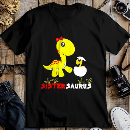 Best Dinosaur Lover Shirt, Funny Dinosaur UnisexT-Shirt/Hoodie/Sweatshirt HLT00 - Sistersaurus T-Rex Dinosaur Sister Dinosaur Sister T-Shirt, Men, Black, 3X-Large