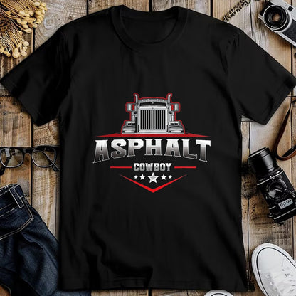 Best Truck Driver Life Shirt, Funny Trucker UnisexT-Shirt/Hoodie/Sweatshirt HLT00 - Asphalt Cowboy Trucker Truck Driver Highway 18 Wheeler Road T-Shirt, Men, Black, 3X-Large