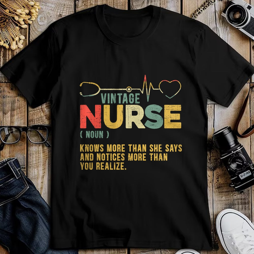 Funny Nurse Shirt, Nurse Unisex T-Shirt/Hoodie/Sweatshirt HLT00 - Vintage Nurse Definition Hospital Medical Registered Nursing T-Shirt