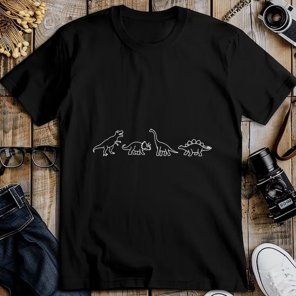 Best Dinosaur Lover Shirt, Funny Dinosaur UnisexT-Shirt/Hoodie/Sweatshirt HLT00 - Minimalist Cute Dino & Dinosaur Family (Dinos) T-Shirt